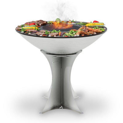 40″ Platinum Series Stainless Fire Bowl Flat-Top Grill with Euro Base