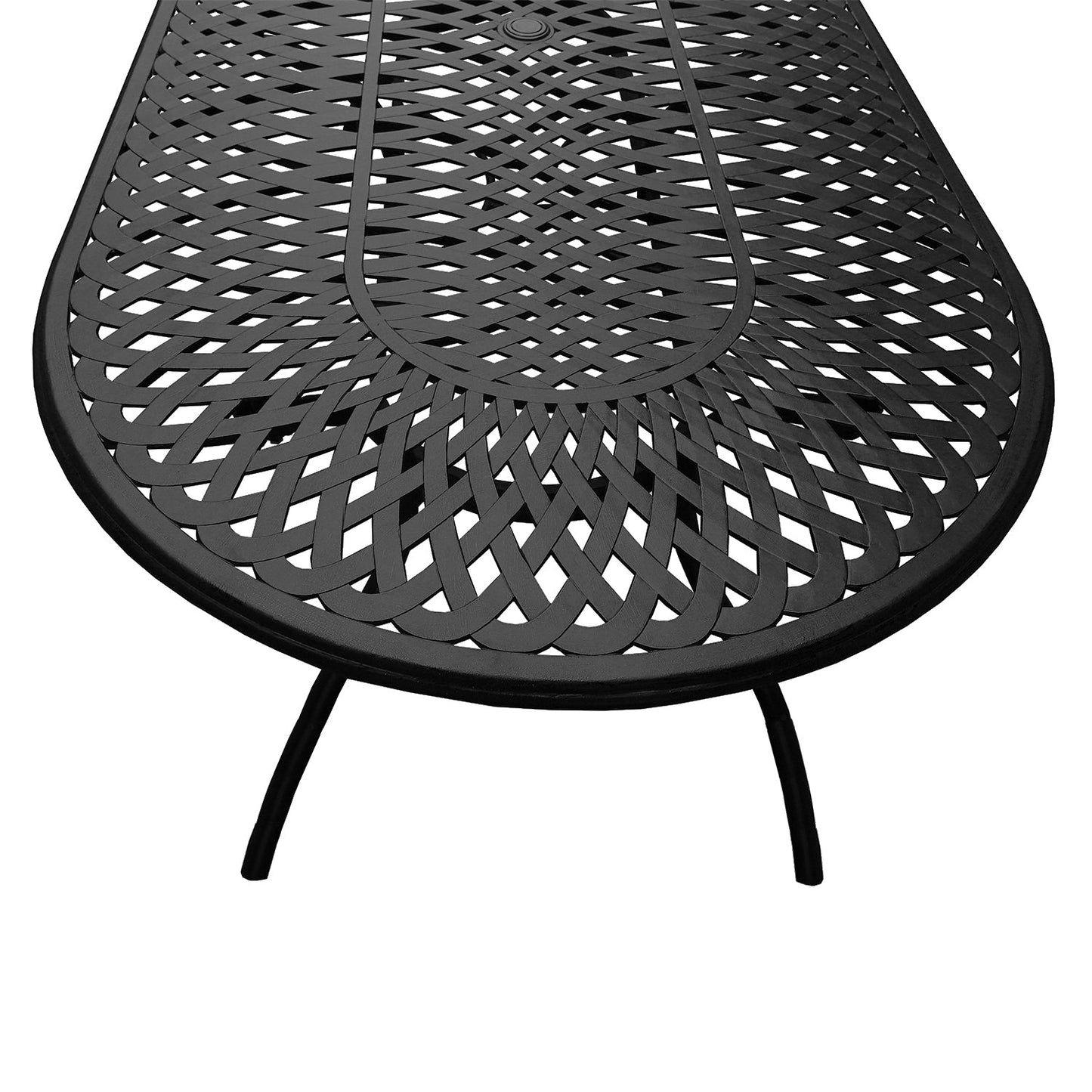 9pc Large Oval Patio Dining Set and Eight Chairs