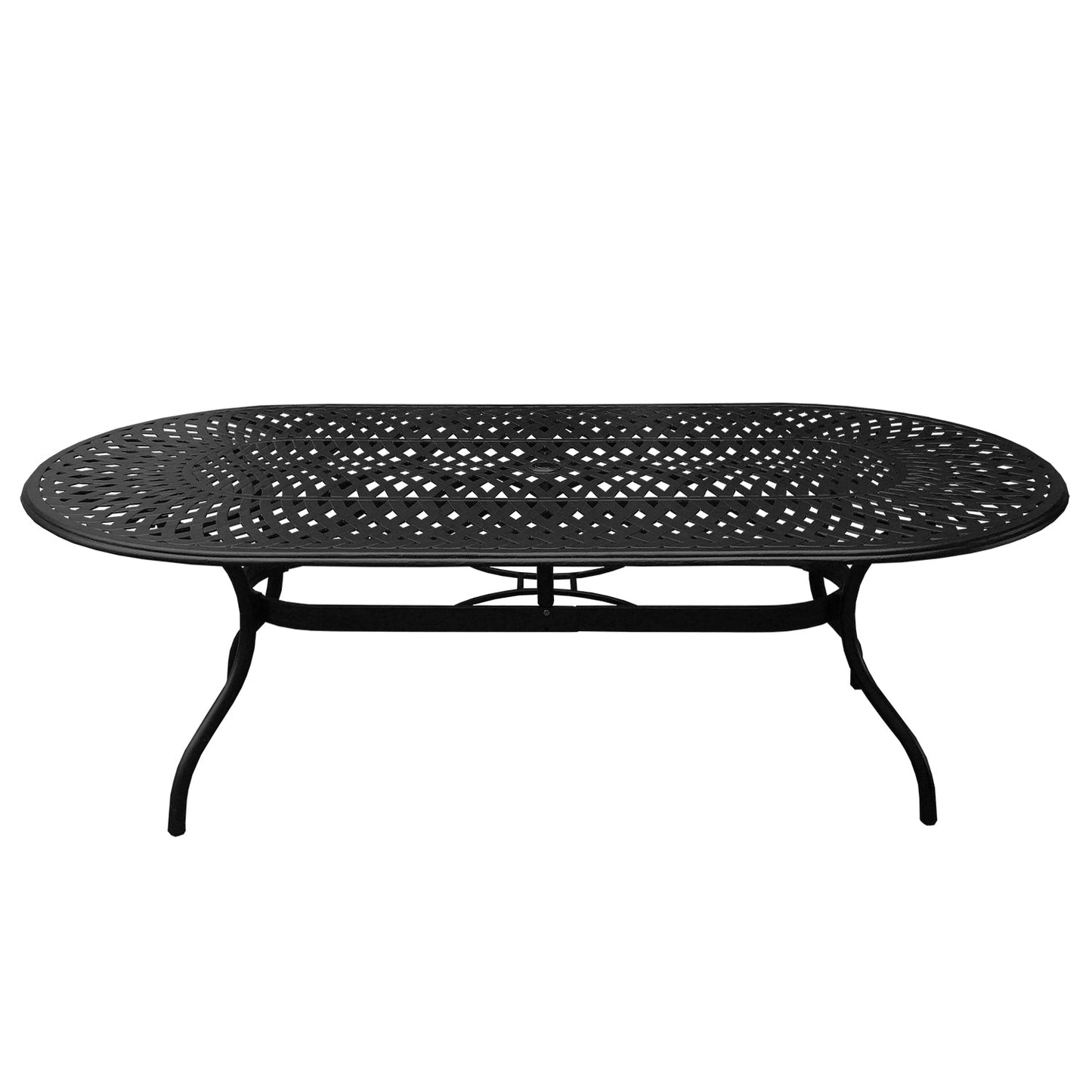 9pc Large Oval Patio Dining Set and Eight Chairs