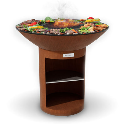 40″ Storage Base Flat-Top Grill & Fire Bowl