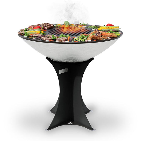 40″ Platinum Series Stainless Fire Bowl Flat-Top Grill with Euro Base