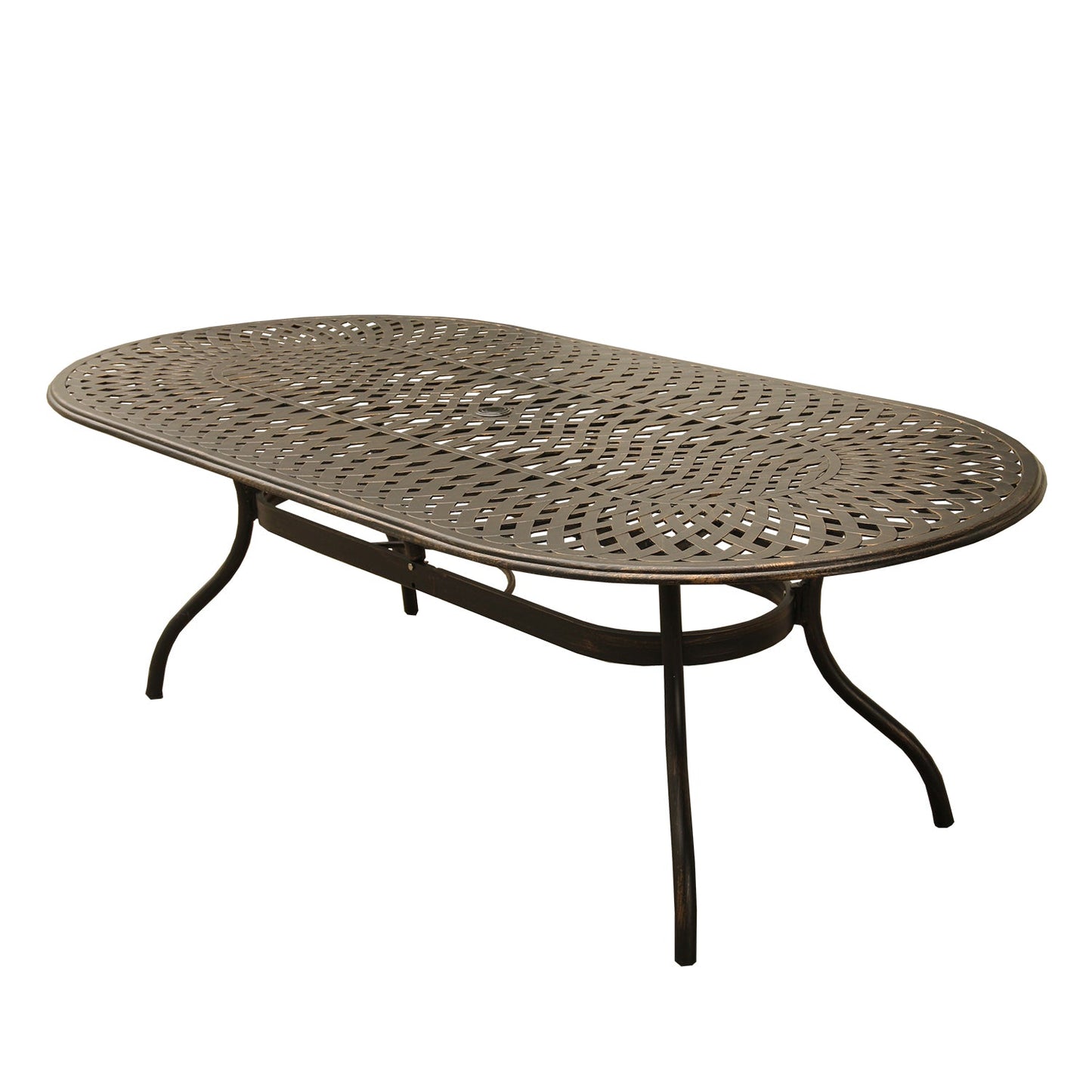 9pc Large Oval Patio Dining Set and Eight Chairs