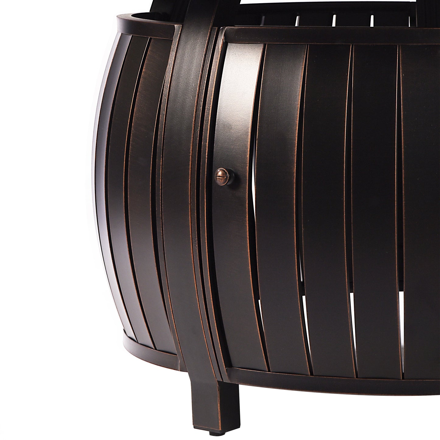 Aluminum 44-in Round Patio Fire Table Set with Swivel Rocking Chairs
